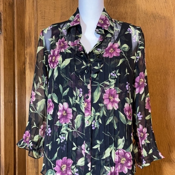 Virgo Black Floral Maxi Dress with Jacket - EUC - Picture 2 of 9